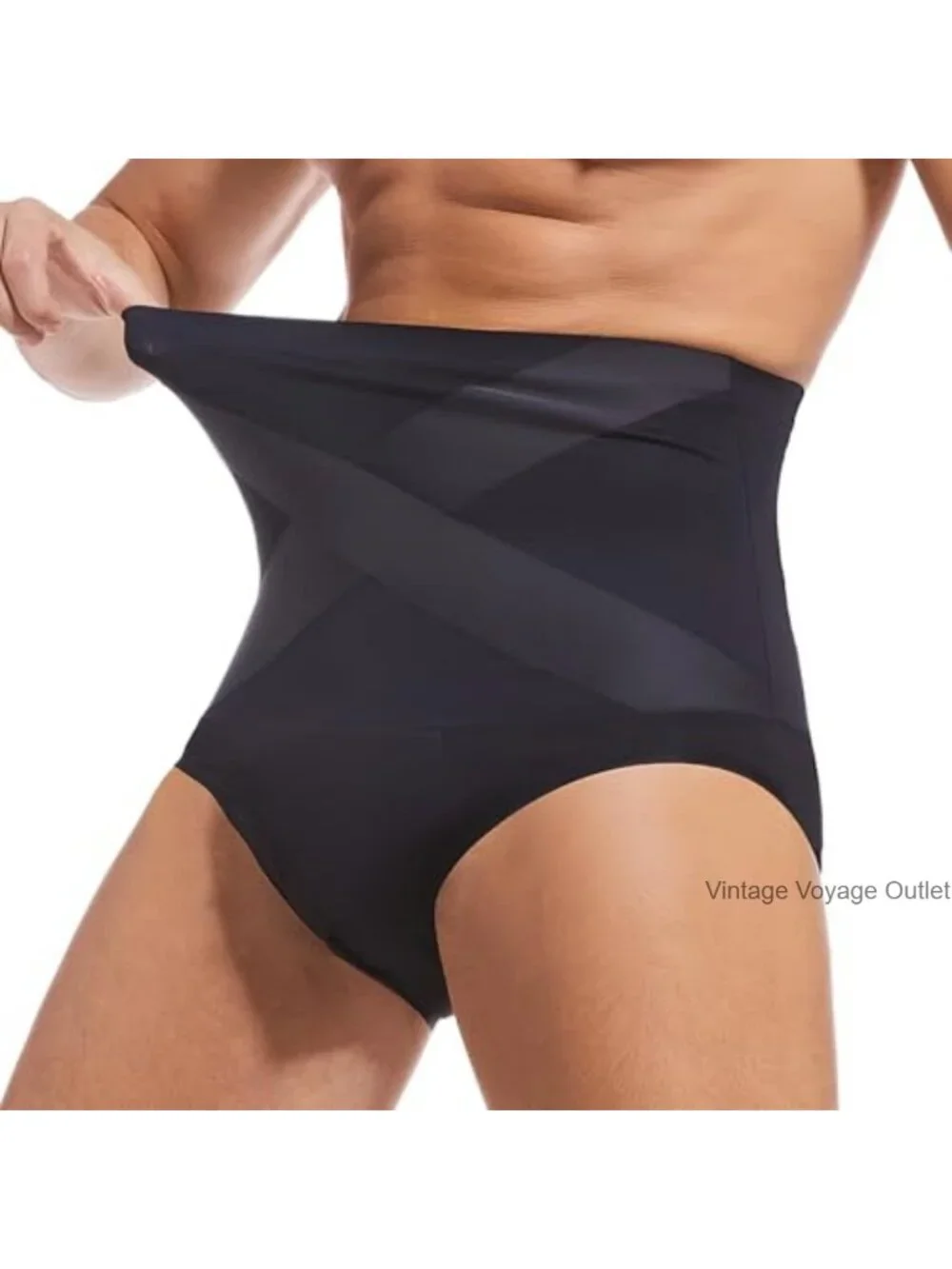 Men's High Waist Compression Shorts Tummy Control Shapewear Briefs